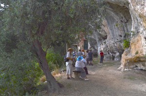 Arrivée des participants à l'ermitage de Lumignano.